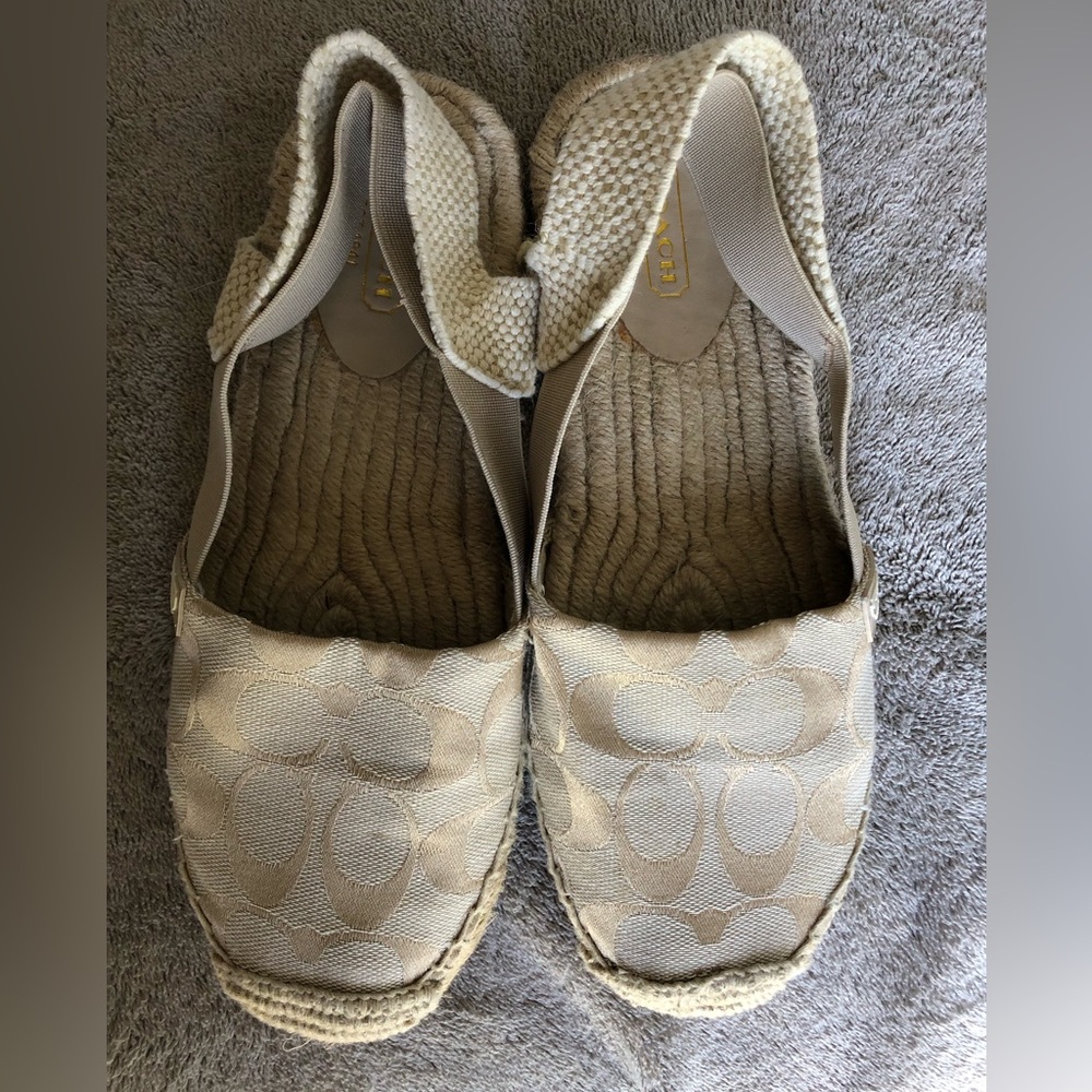 Coach sling back flats